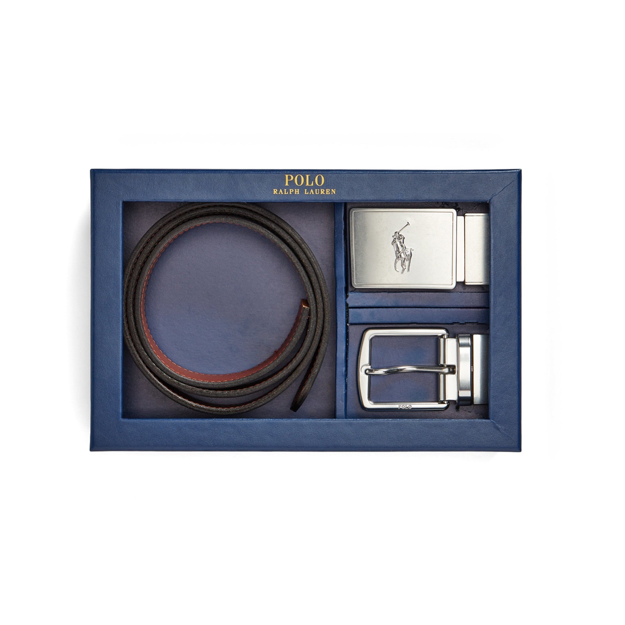 Polo Golf Ralph Lauren Leather Belt Gift Set 405699144 Black Brown 001 |  Function18