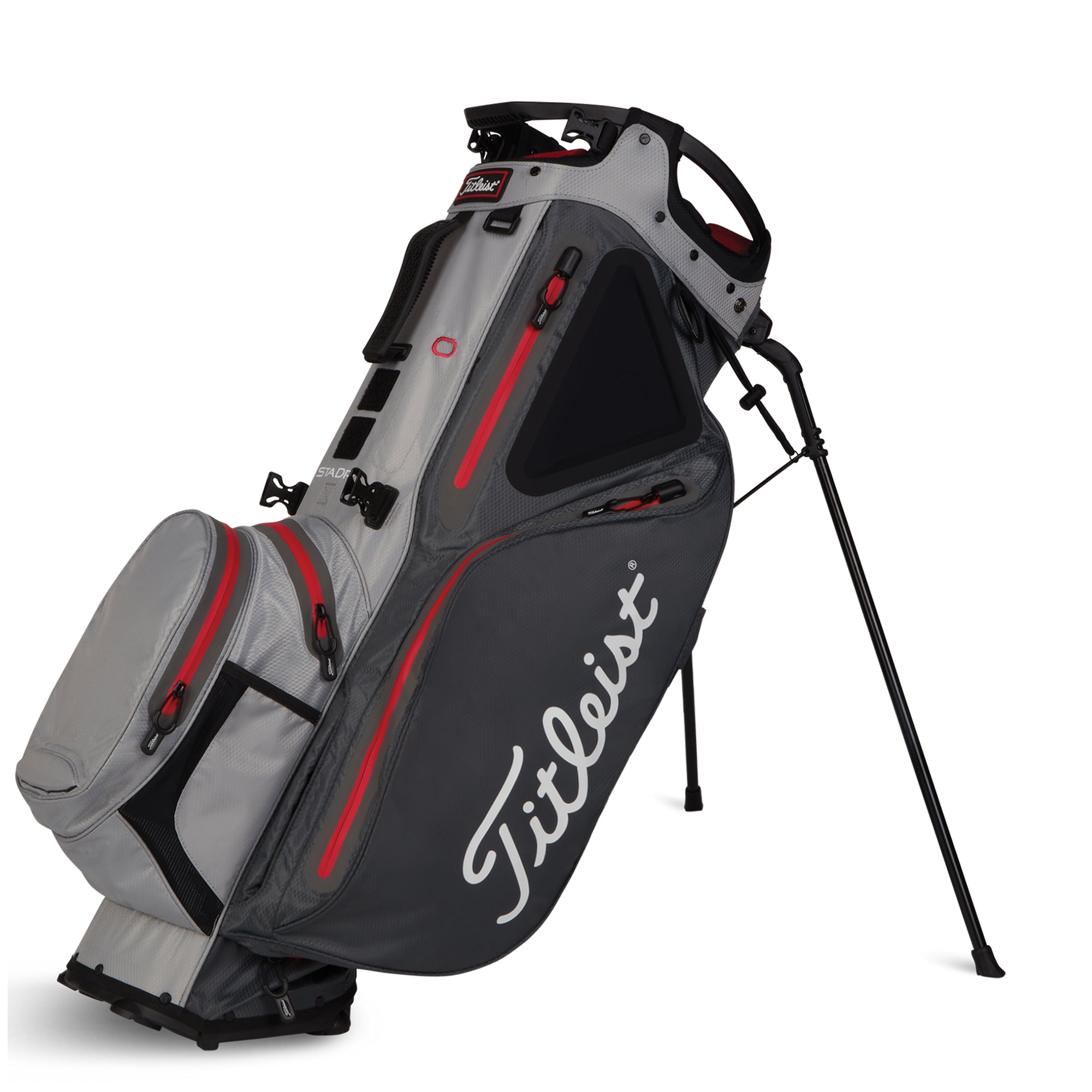 Titleist 14 Hybrid StaDry Stand Bag TB21SX13226 Charocal Grey Red