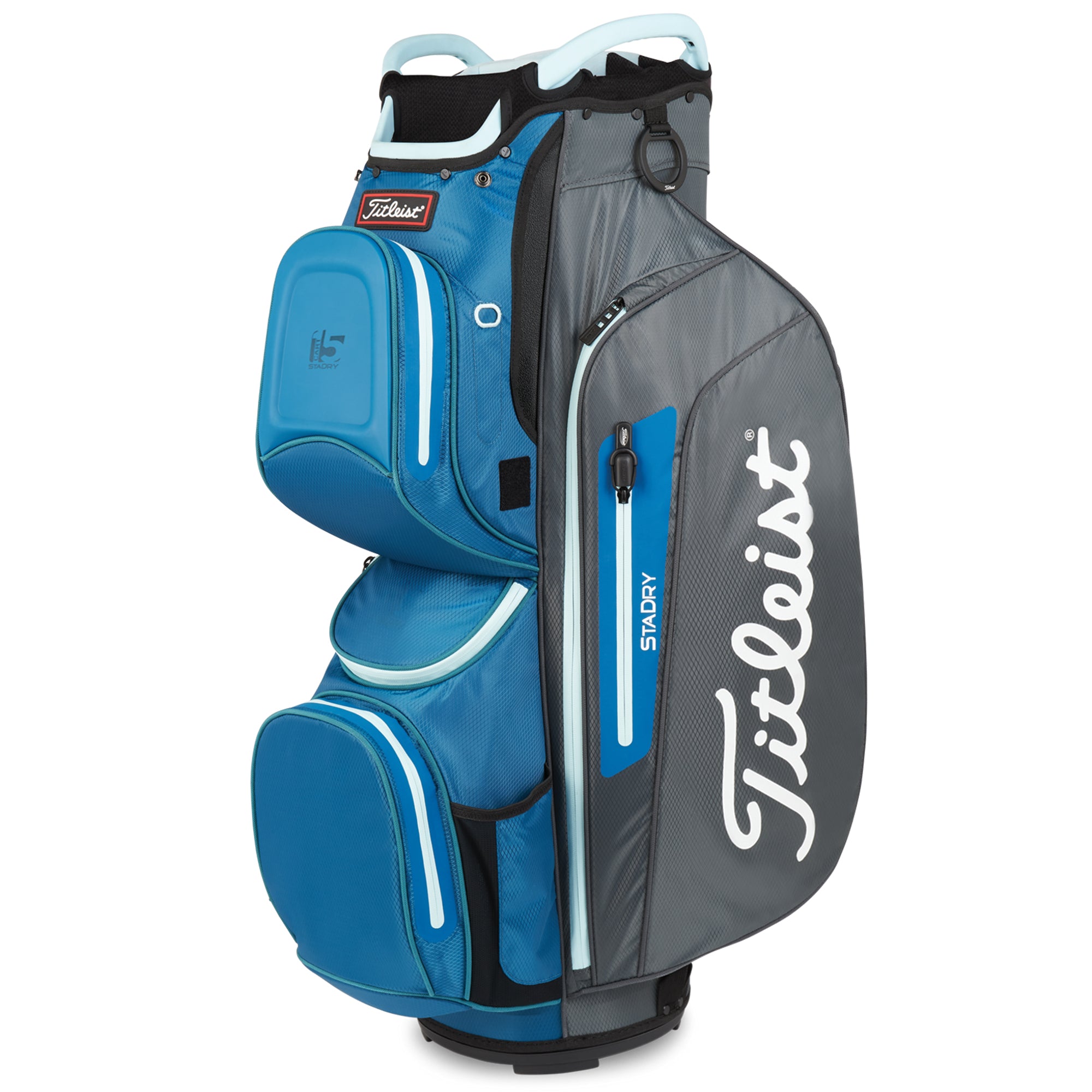 Titleist 15 StaDry Cart Bag TB22CT7244 Charcoal Lagoon Sky Function18