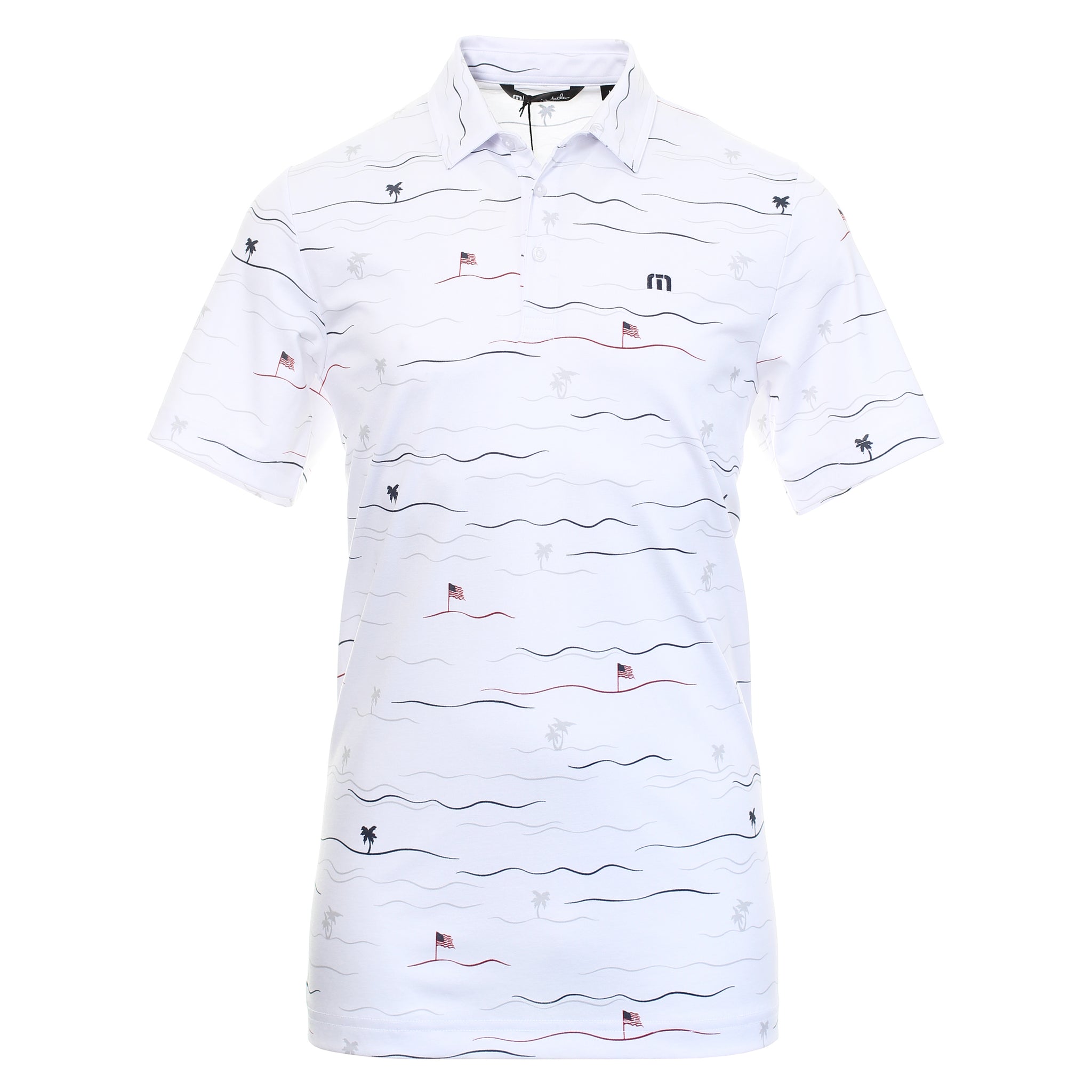 TravisMathew The Firework Polo Shirt 1MU433 White & Function18