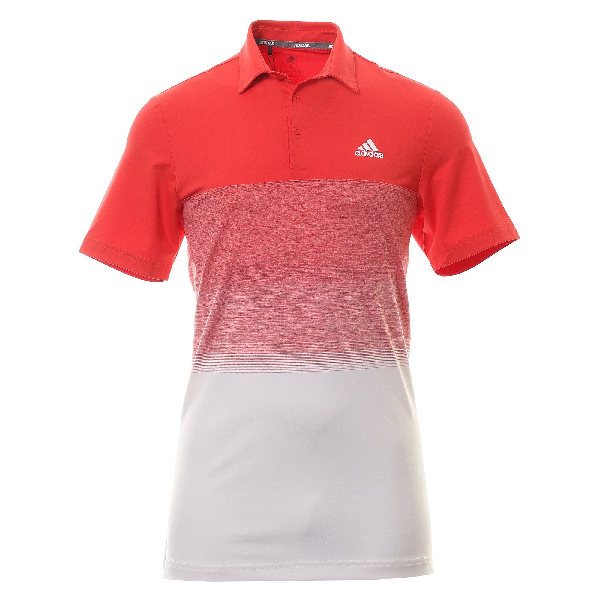 adidas Golf Ultimate365 1.1 Print Shirt FQ2986 Real Coral White