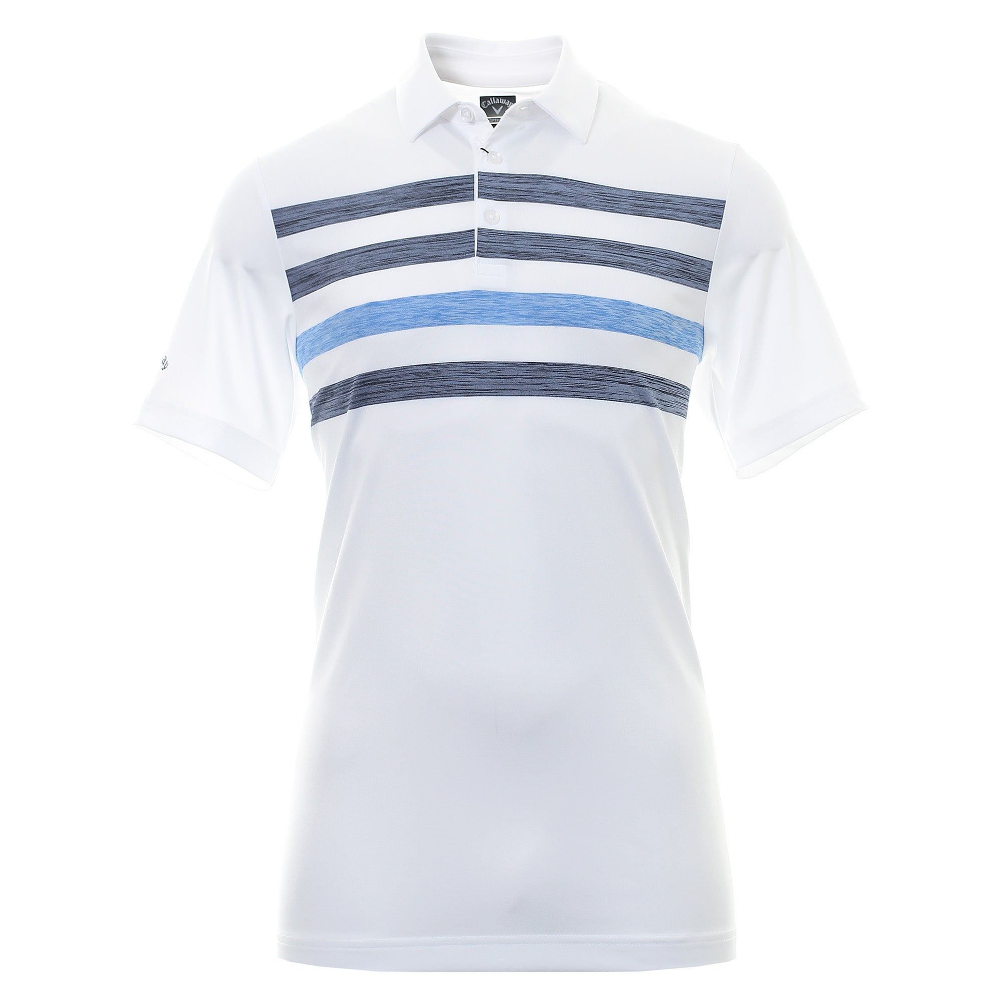 Callaway Golf Ventilated Chest Stripe Shirt CGKS80B6 Bright White 100 ...