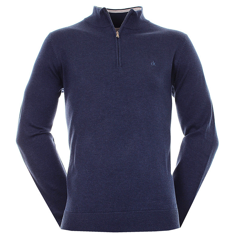 Calvin Klein Golf Heather Half Zip Sweater C9144 Denim | Function18