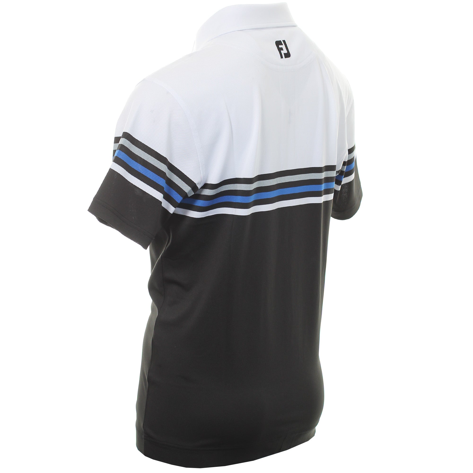 FootJoy Colour Block Golf Shirt 90366 White Black | Function18