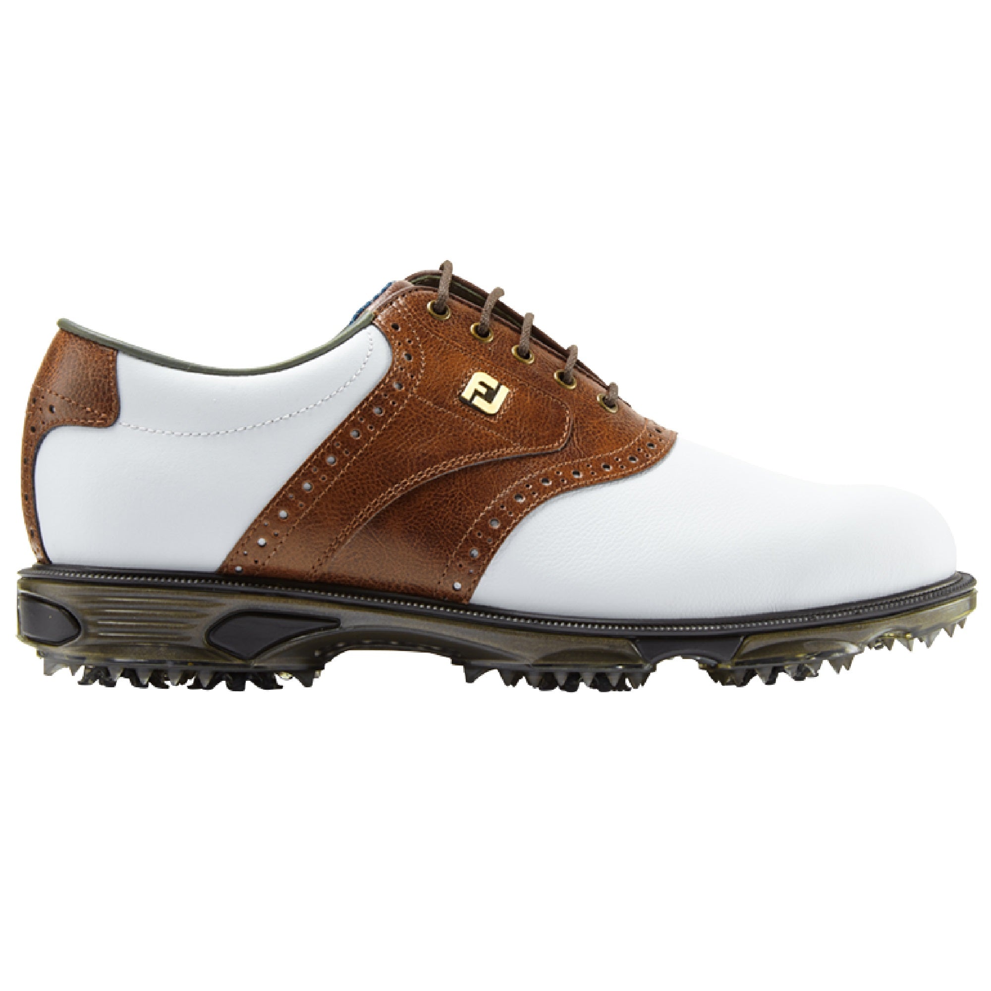 FootJoy DryJoys Tour Golf Shoes 53709 White Brown | Function18