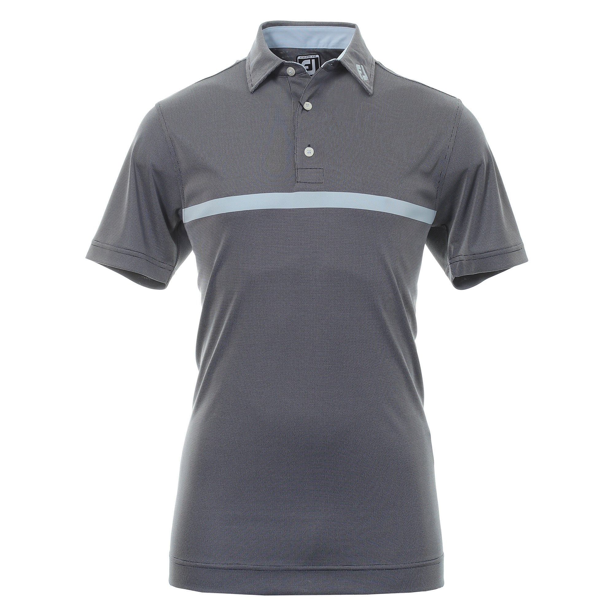 FootJoy Engineered Nailhead Golf Shirt 90361 Navy Blue Fog & Function18