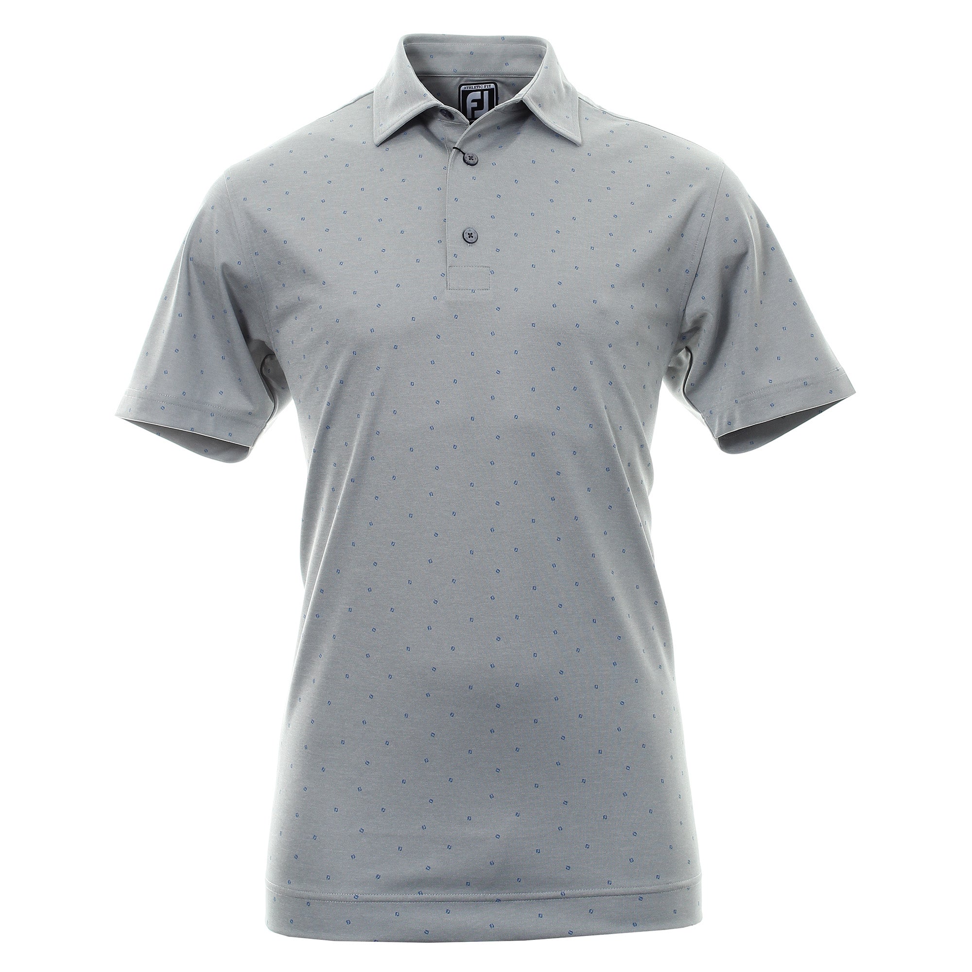 FootJoy FJ Print Golf Shirt 90357 Heather Grey Royal | Function18