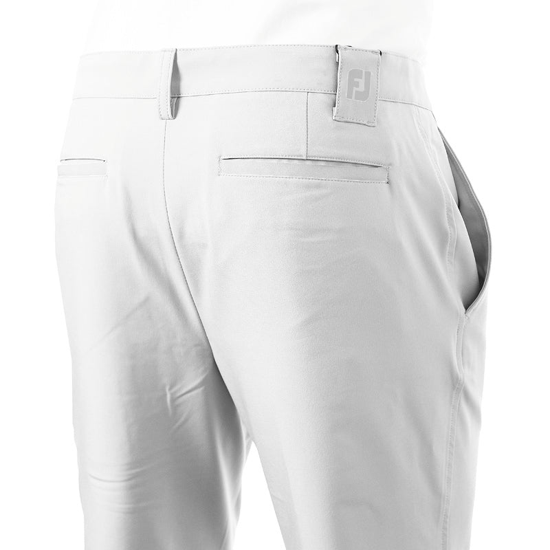 FootJoy Performance Slim Fit Tonal Golf Trousers 92209 White & Function18