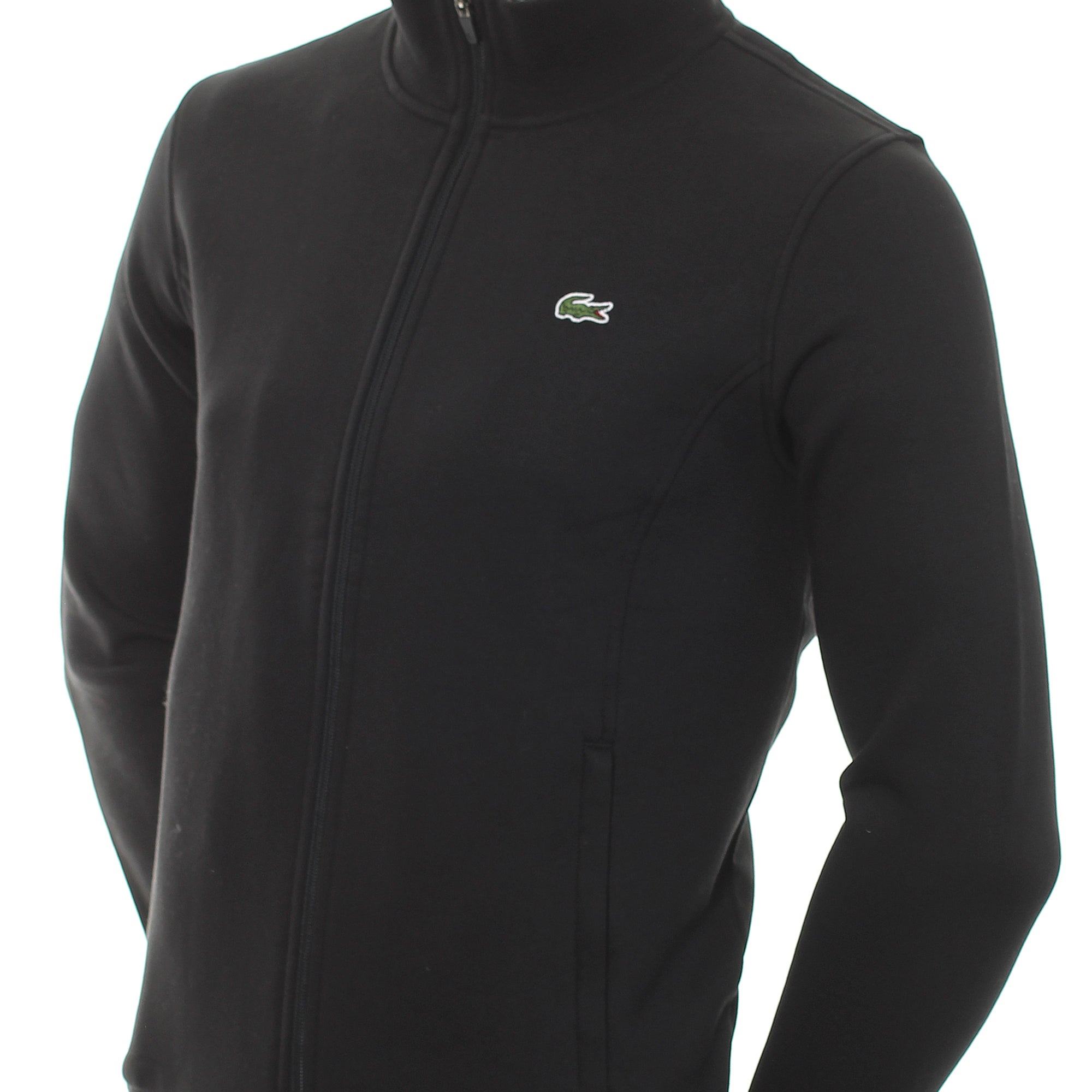 Lacoste Full Zip Fleece Sweater SH7616 Black 031 | Function18