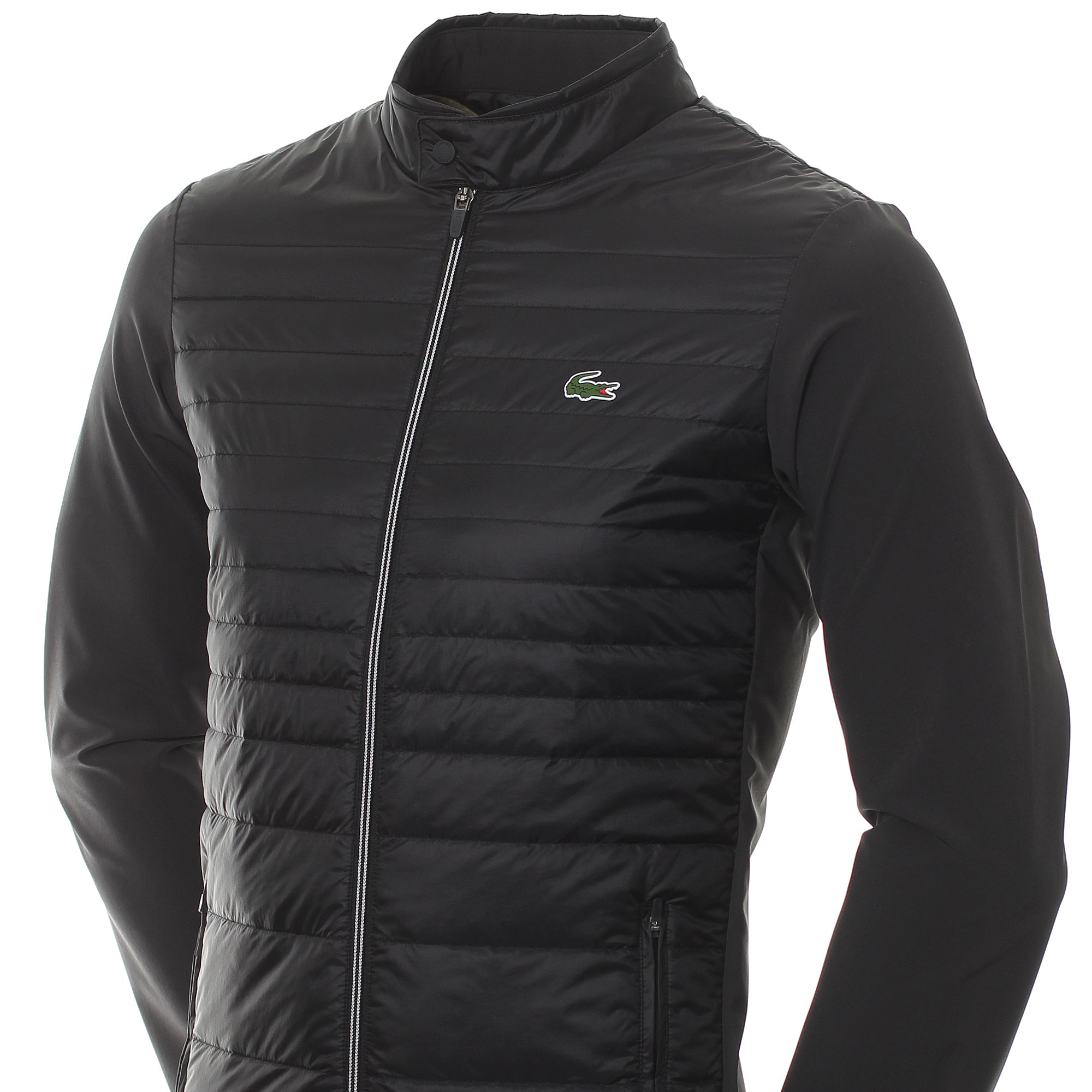 Lacoste Quilted Full Zip Jacket BH0081 Black 8VM | Function18
