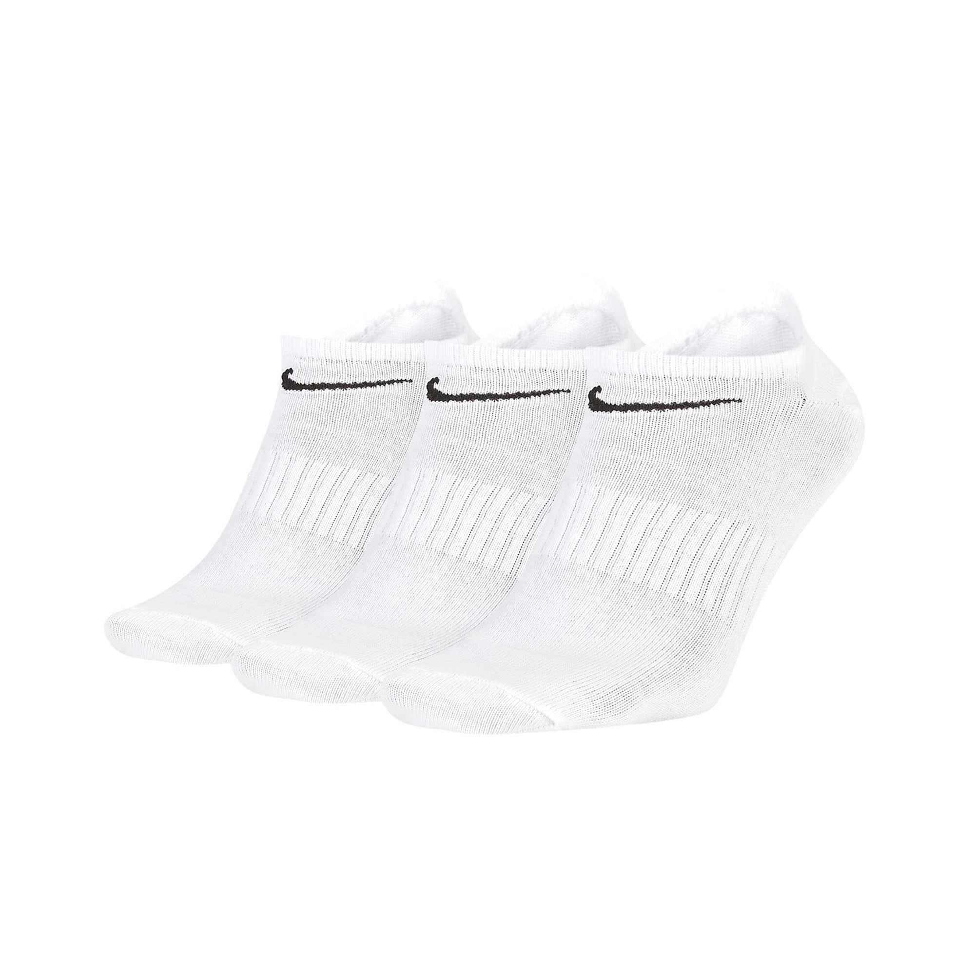 Nike Golf Everyday Lightweight No Show Socks - 3 Pair SX7678 White 100 ...