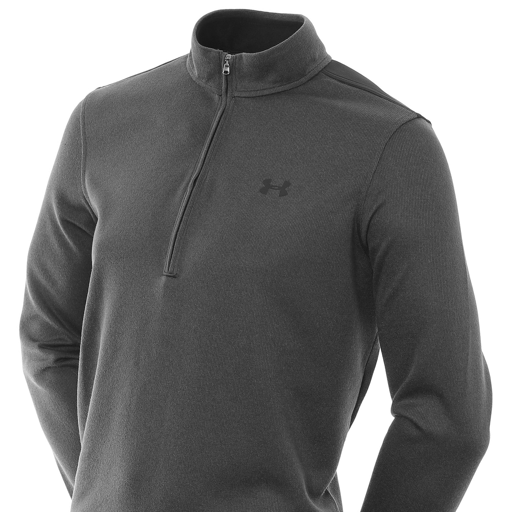 Under Armour Golf Sweater Fleece 1 2 Zip 1345464 Black 001 & Function18