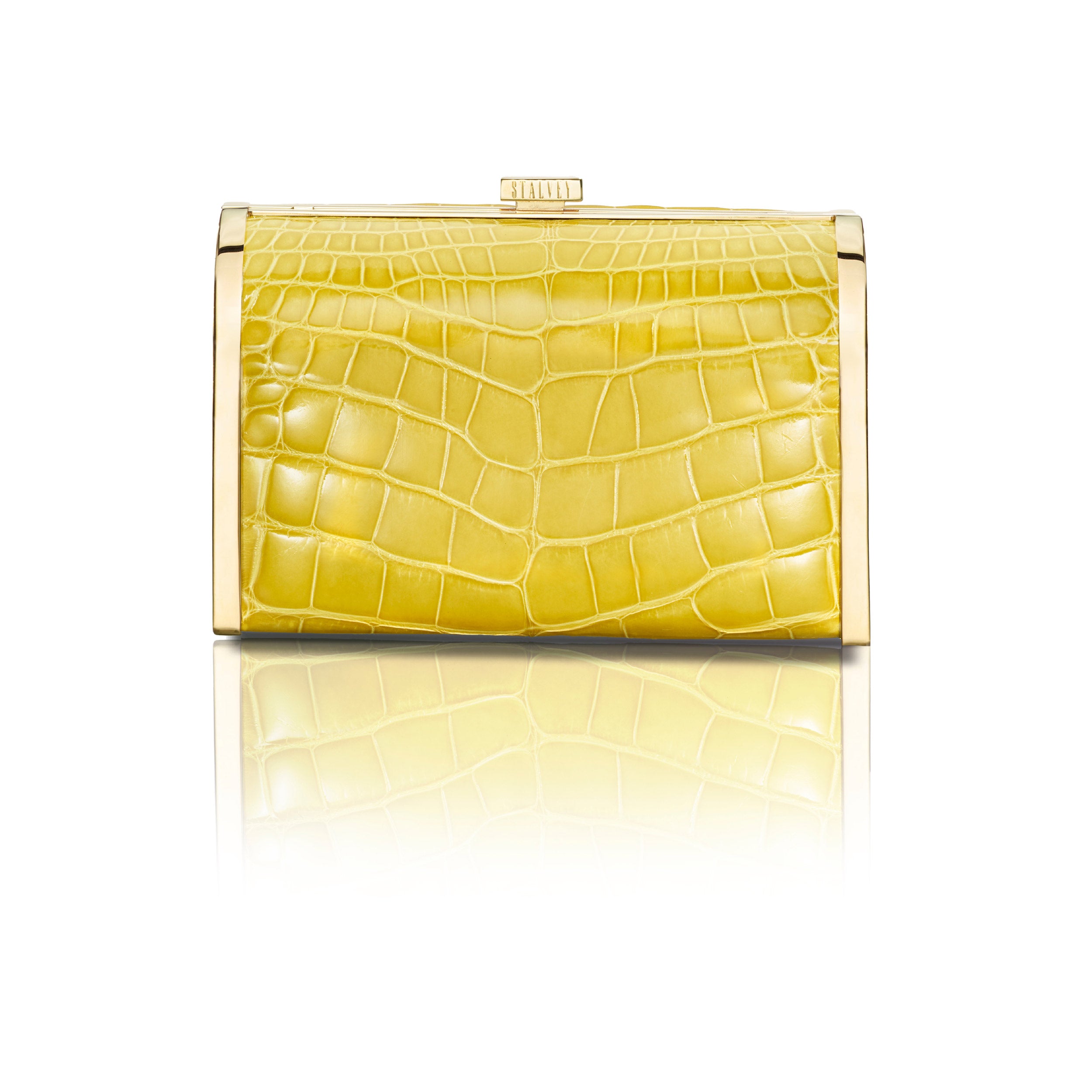 Rounded Clutch in Yellow Alligator – STALVEY LLC