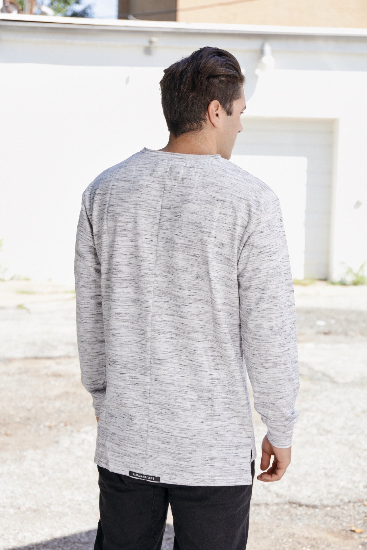 SplitLine Hem LS Marble Tee