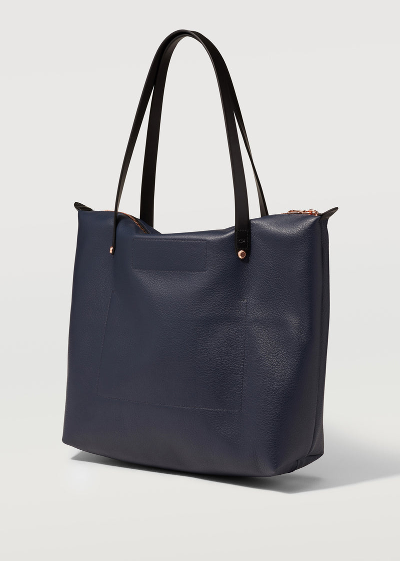 Navy Nappa Bespoke Zip Tote – Charlie Middleton