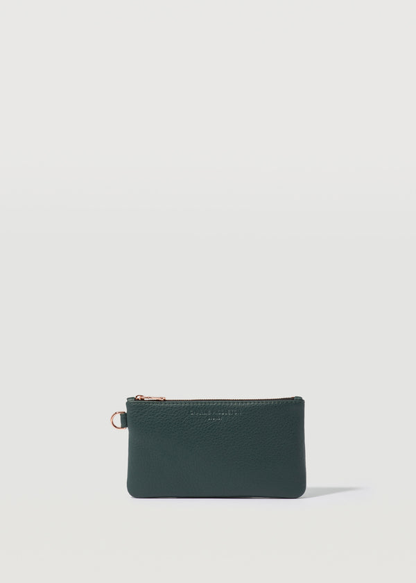 Small Black Wallet - Odette Compact Zipper Wallet