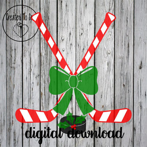Candy Cane Hockey Stick Christmas SVG File – Created To Sew