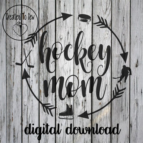 Download Hockey Mom Arrows SVG File - Created To Sew