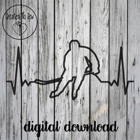 Download Hockey Player Ekg Heartbeat Svg File Created To Sew