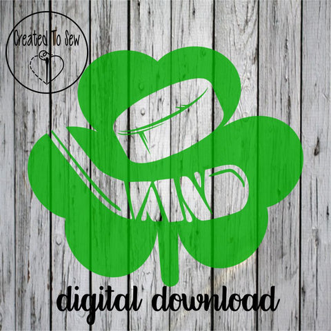 St Patricks Day Shamrock SVG Digital File, Baseball Four Svg