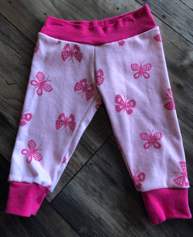 Pink Butterfly Hoodie, Joggers, Booties, and Headband Set Size 0-3m ...