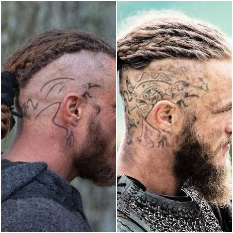 Viking Head tatuering mönster