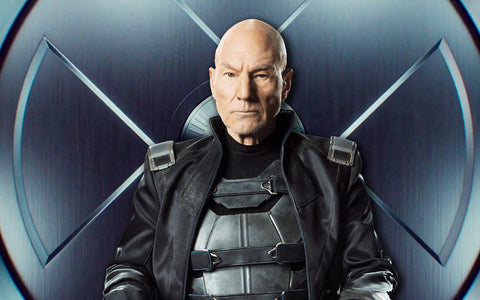 Professor x da X Men in giacca nera 