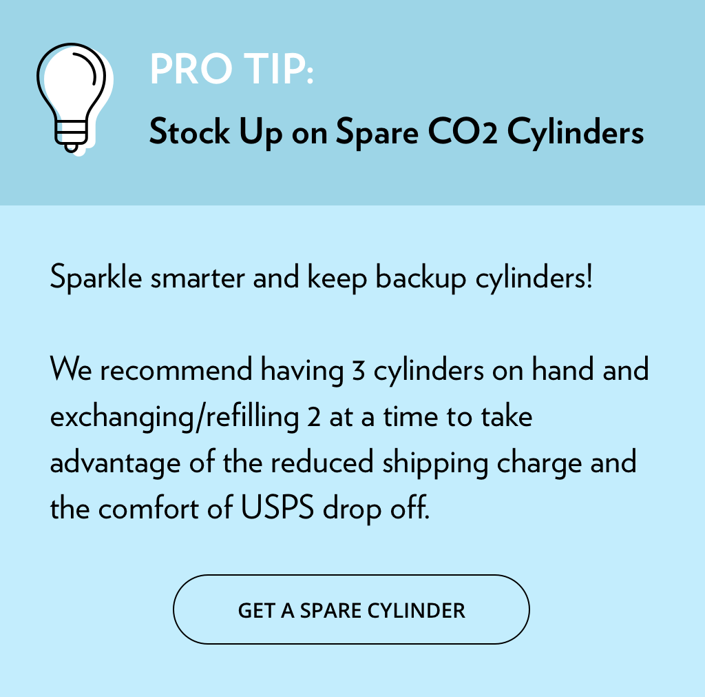 stock up on spare CO2 cylinders