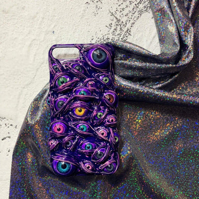 Purple Venom Cat Eyes Handmade Designer iPhone Case For All iPhone Models