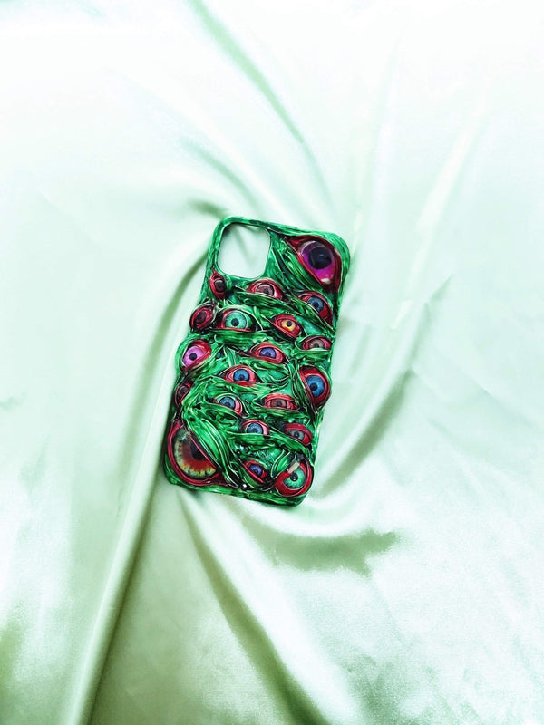 Purple Venom Cat Eyes Handmade Designer iPhone Case For All iPhone Models