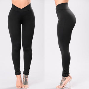 Long Yoga Pant, V-waist for Yoga /Dance/Fitness/Workout/Running & City - Black Legging- Emilie Bramly