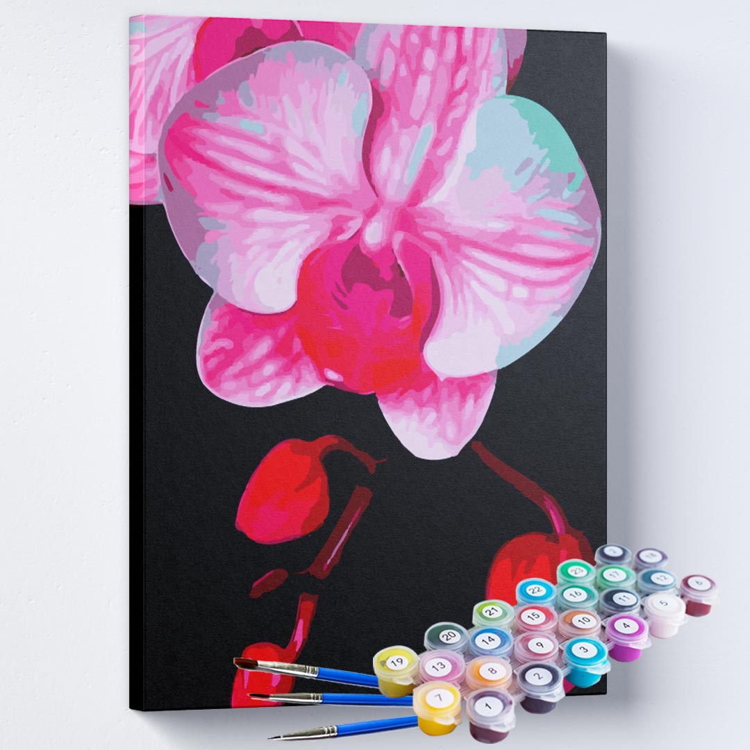 Kit Pintura Terapêutica - Orquídea Rosa e Branca – MaueArtStore