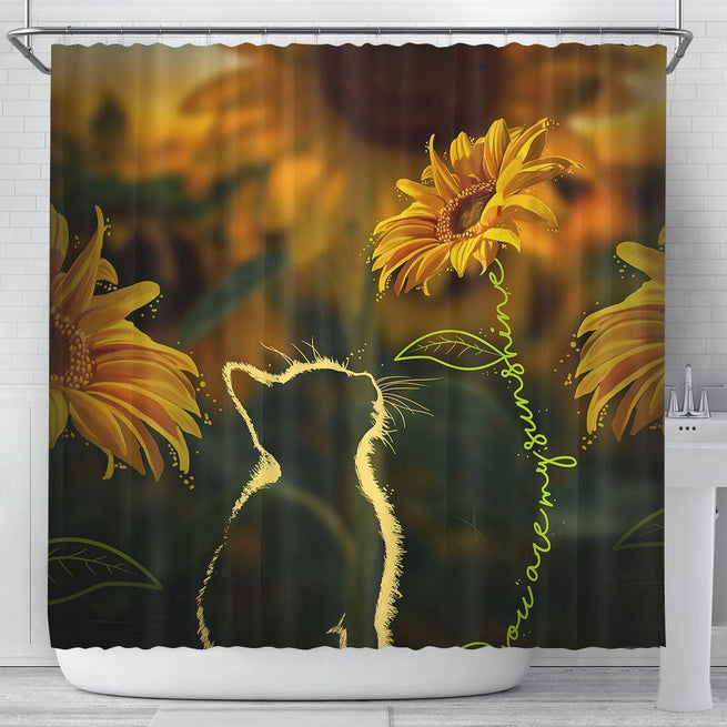 sunflower shower curtain