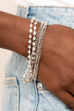 Paparazzi Accessories Secretly Sassy - White Bracelet - Mel's Pretty It Up Boutique