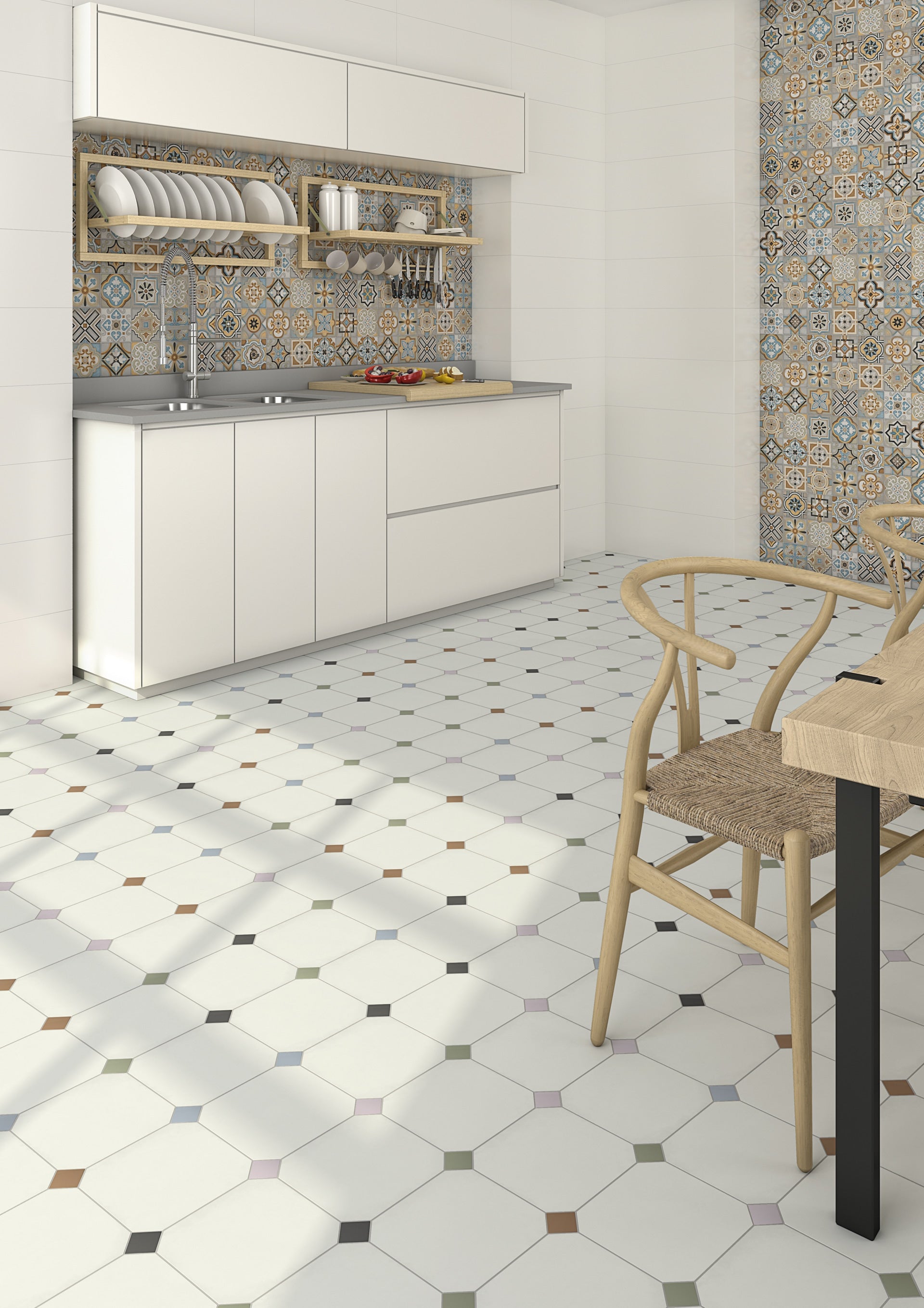Encaustic cement tiles for Kitchens | Vodevil