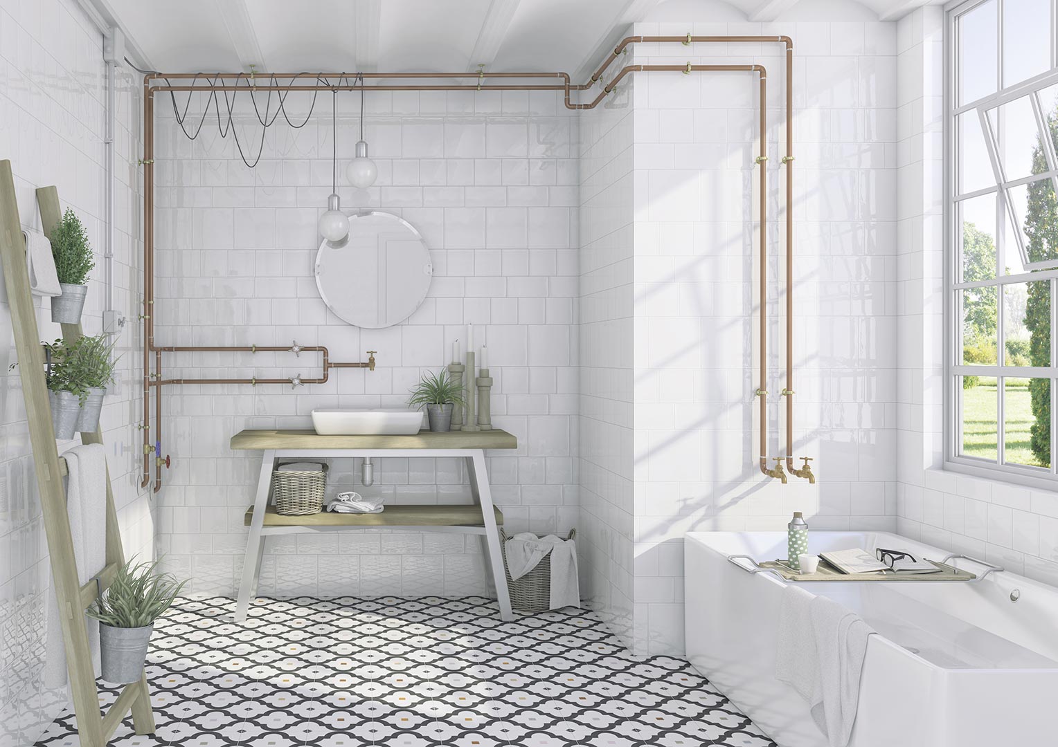 Ceramic heritage for Bathrooms | Etnia