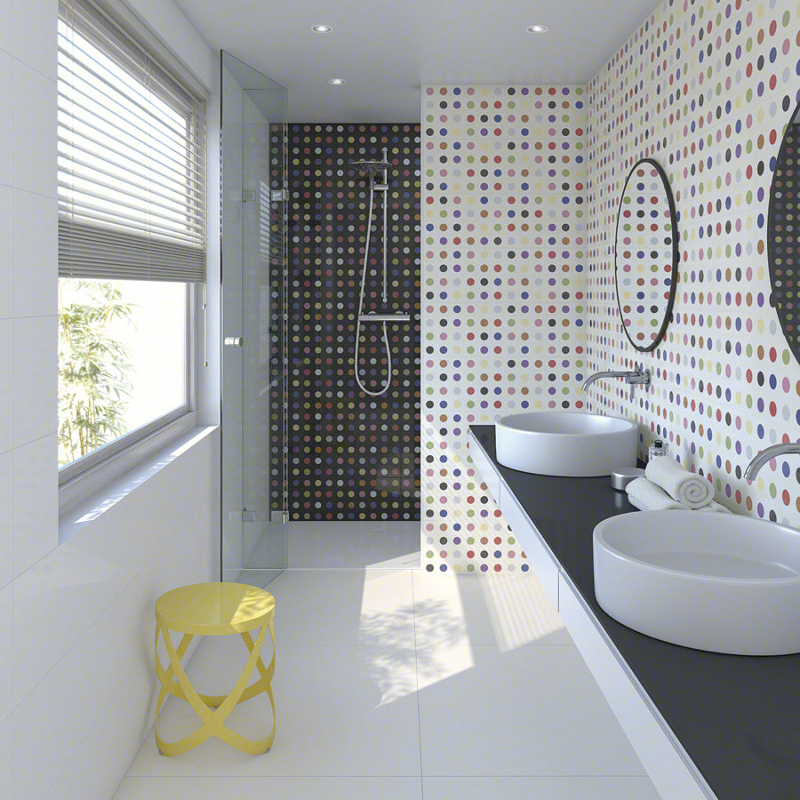 White tiles for Bathrooms | Satinados