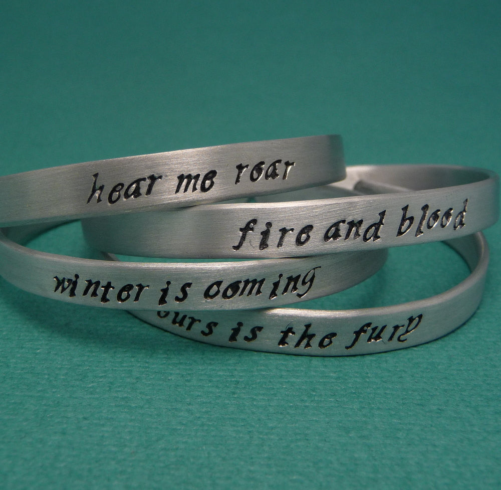 Game Of Thrones House Words Choose Your Own Hand Stamped