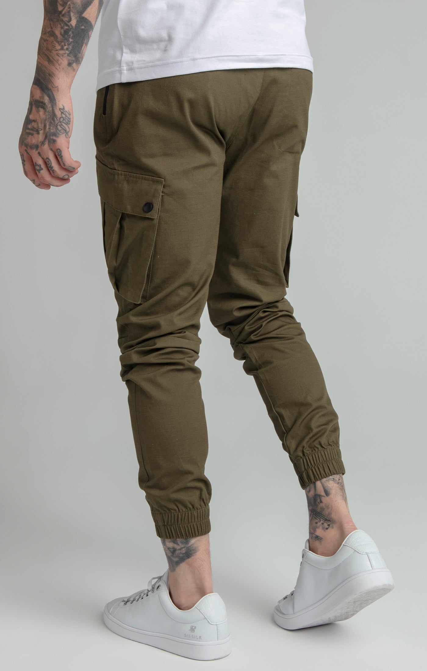 Khaki Cuffed Cargo Pant