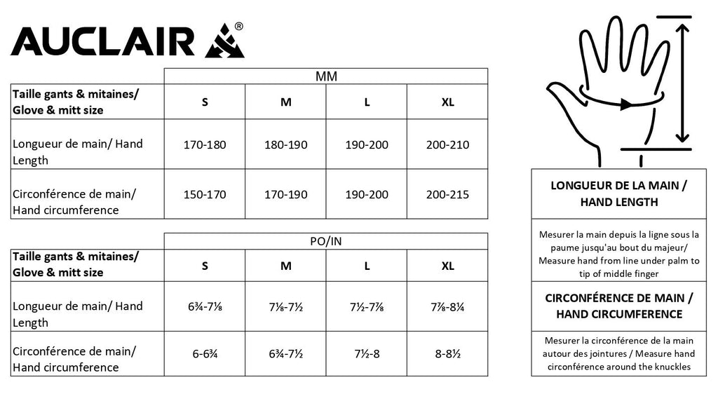 Guide de taille Auclair