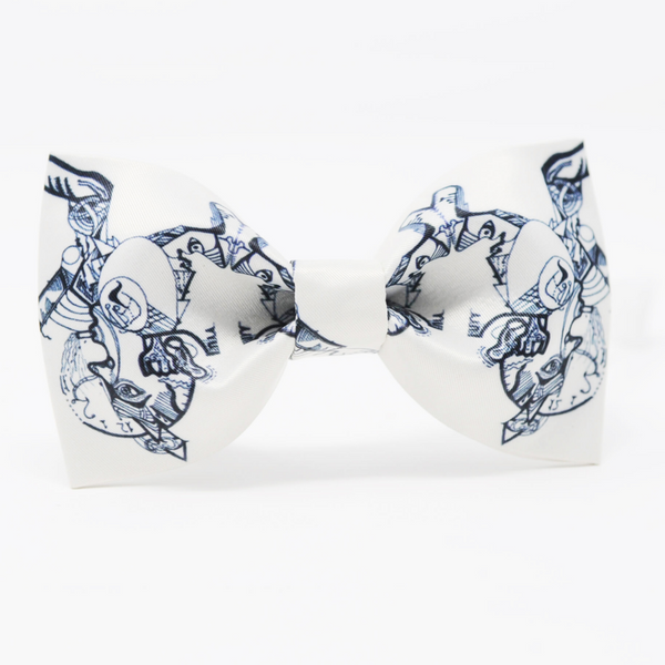 White Silk Bow Tie | Fashion Designer Nathon Kong