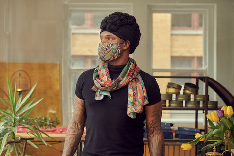 Matching Masks and scarves | Fashion Designer Nathon Kong | 100% Mulberry Silk 