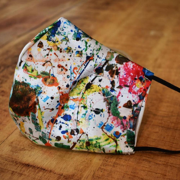 Washable White Silk Face Masks Made in Quebec | Designer Nathon Kong