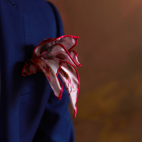 Men's Silk Pocket Square | Fashion Designer Nathon Kong