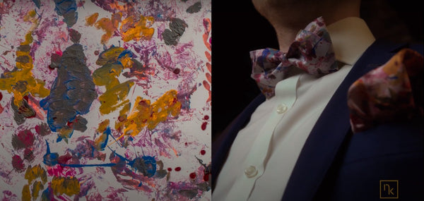 Pink Silk Bow Ties with Unique Patterns Made in Montreal | Nathon Kong