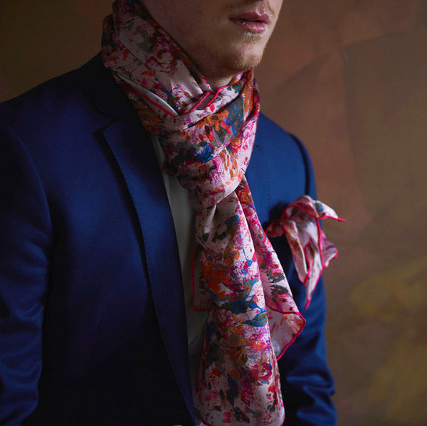 100% Mulberry Silk Scarves for Men & Women | Designer Nathon Kong