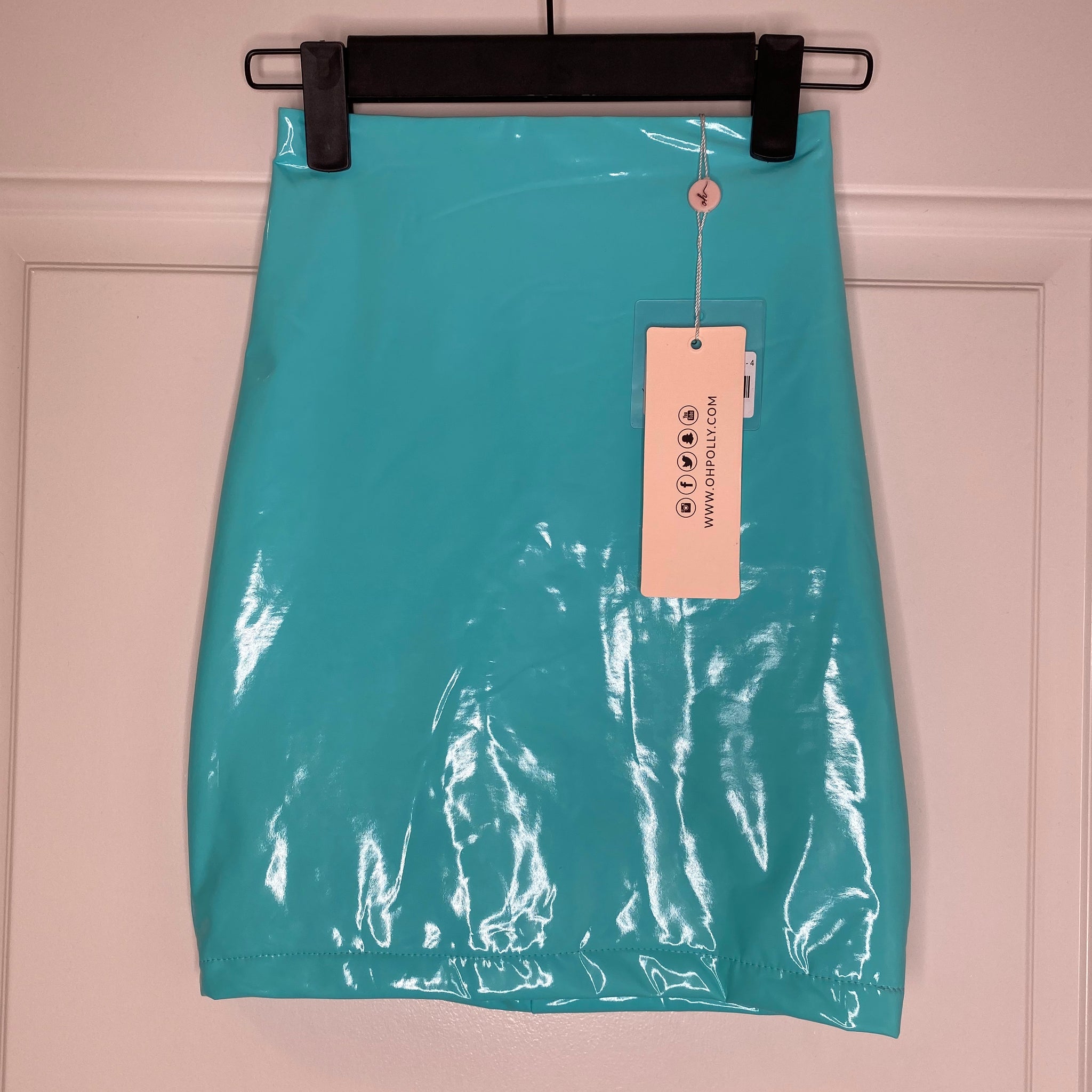 Turquoise Ohpolly Underwire Puff Sleeve Crop Top