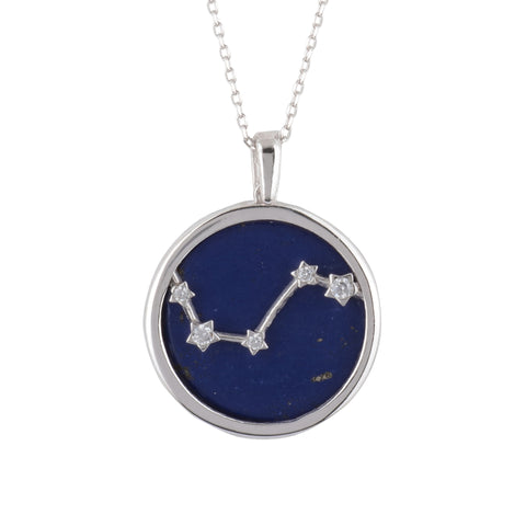 latelita lapis lazuili gemstone sterling silver necklace blue