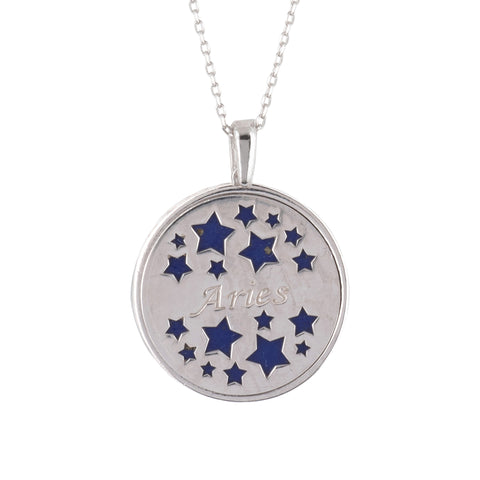 latelita lapis lazuili gemstone sterling silver necklace blue