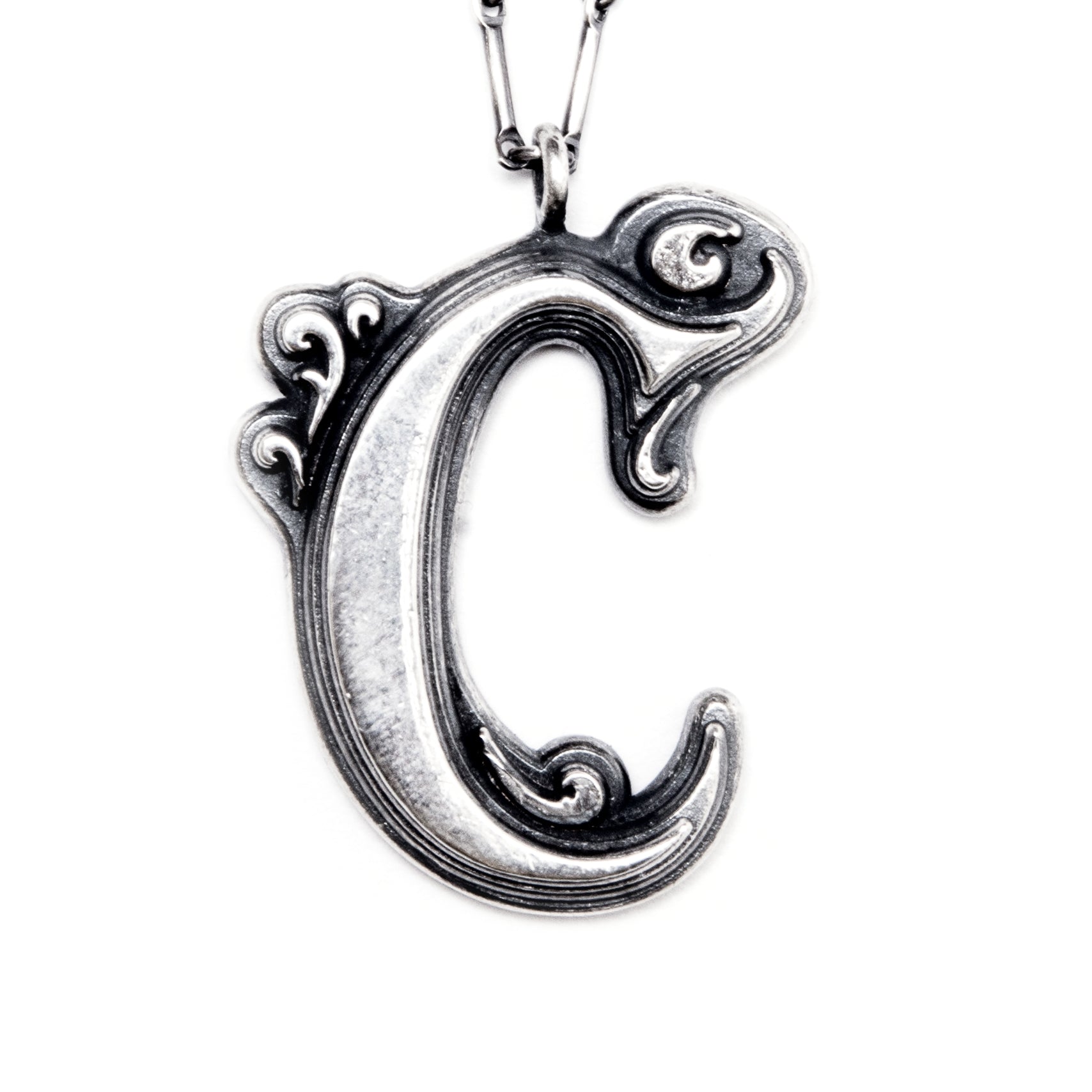 Silver White Cz Initial Alphabet Letter S Necklace Pendant Chain – ZIVOM